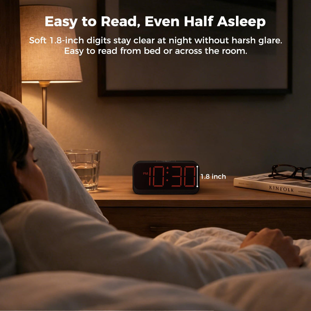 Battery Operated Alarm Clock with Large Numbers