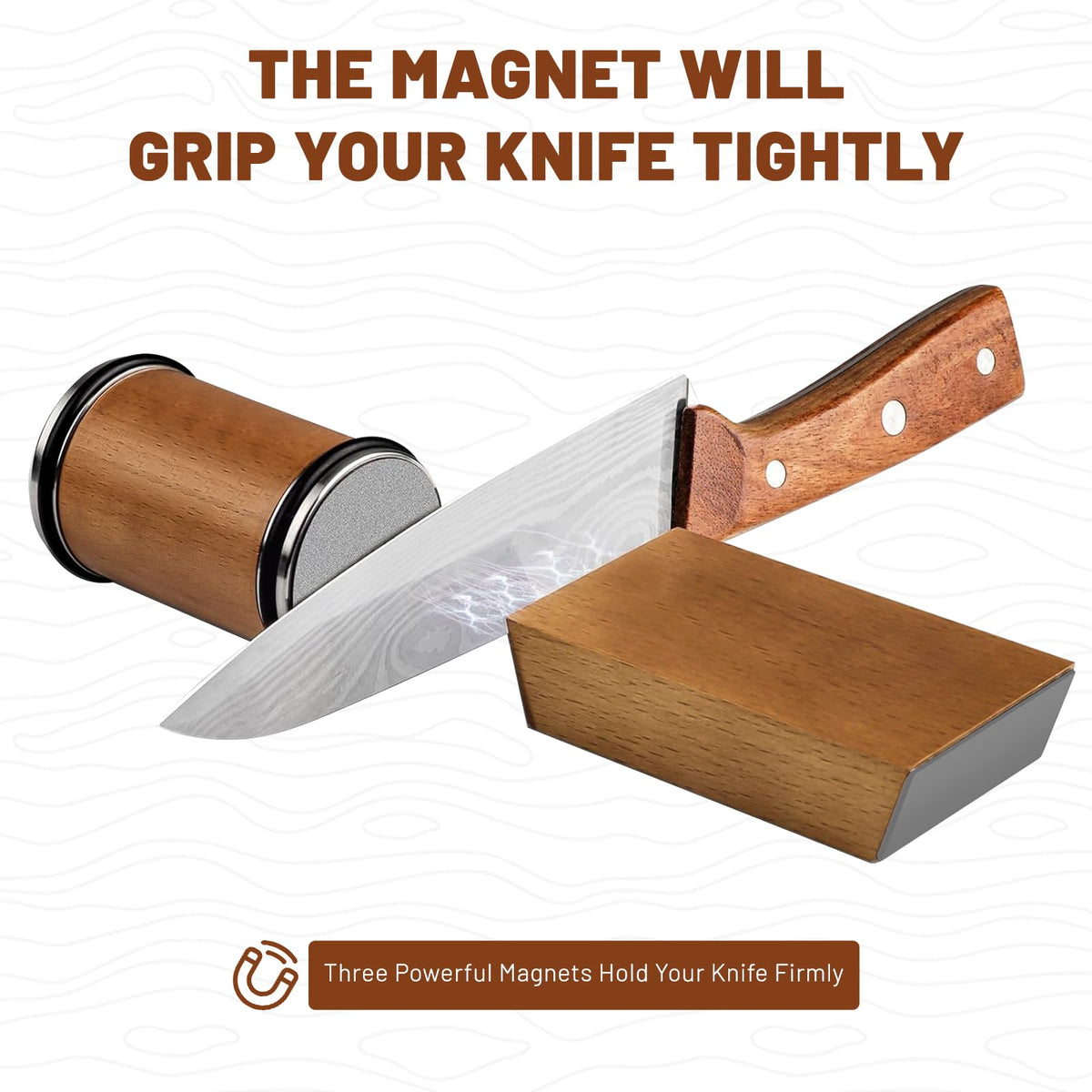 Rolling Knife Sharpener Kit – 15° & 20° Magnetic Angle Guide