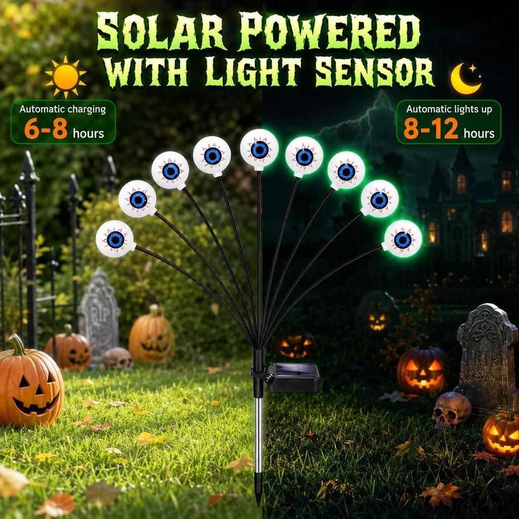 Solar Eyeball Lights – 2 Pack Halloween Garden Lights – view 3