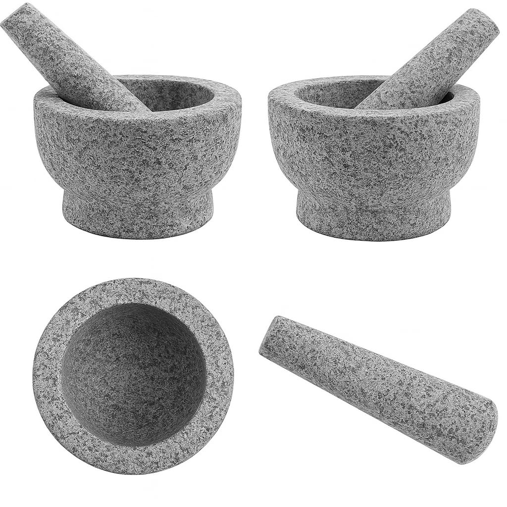 Heavy Granite Mortar & Pestle – 15 cm