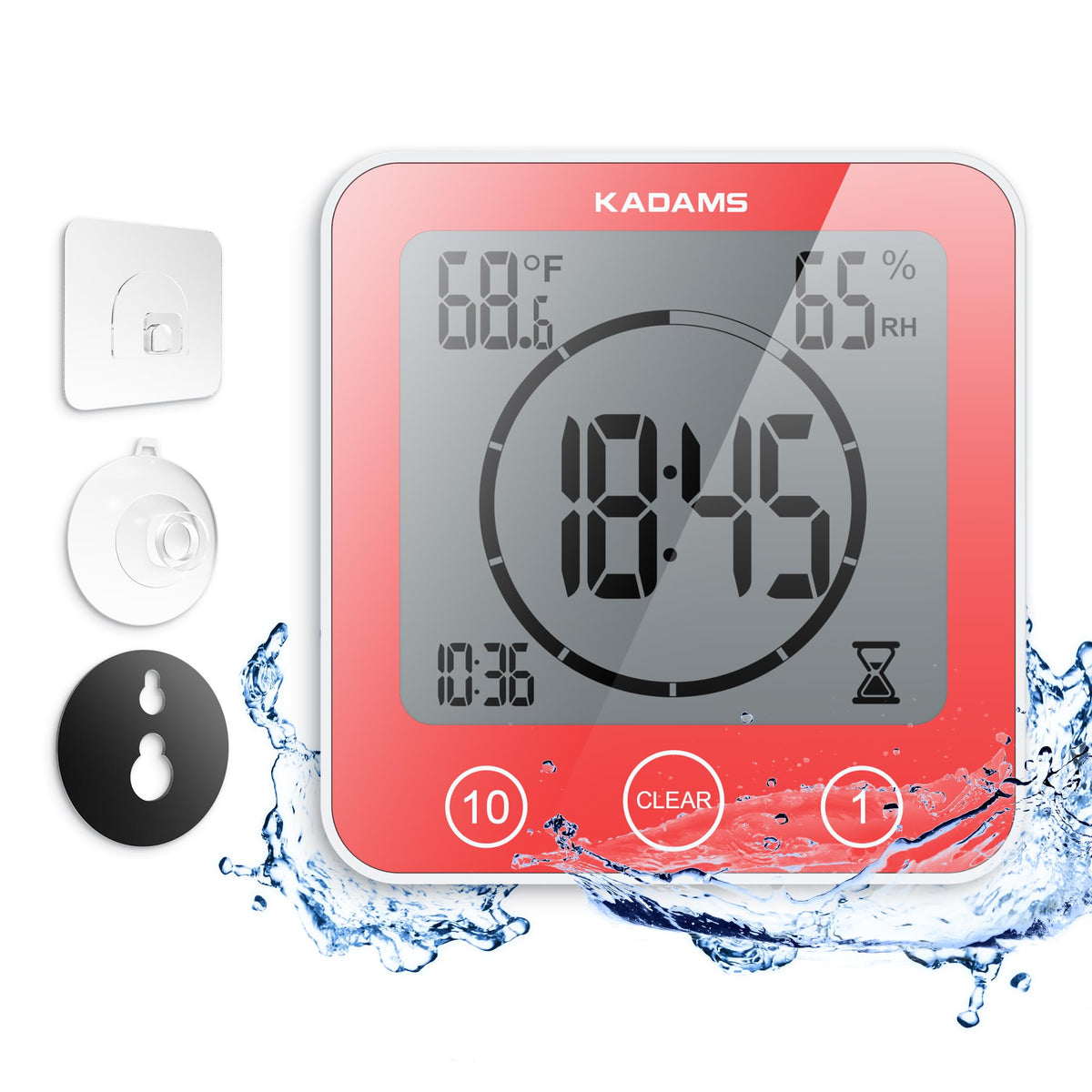 Waterproof Digital Shower & Kitchen Timer Clock