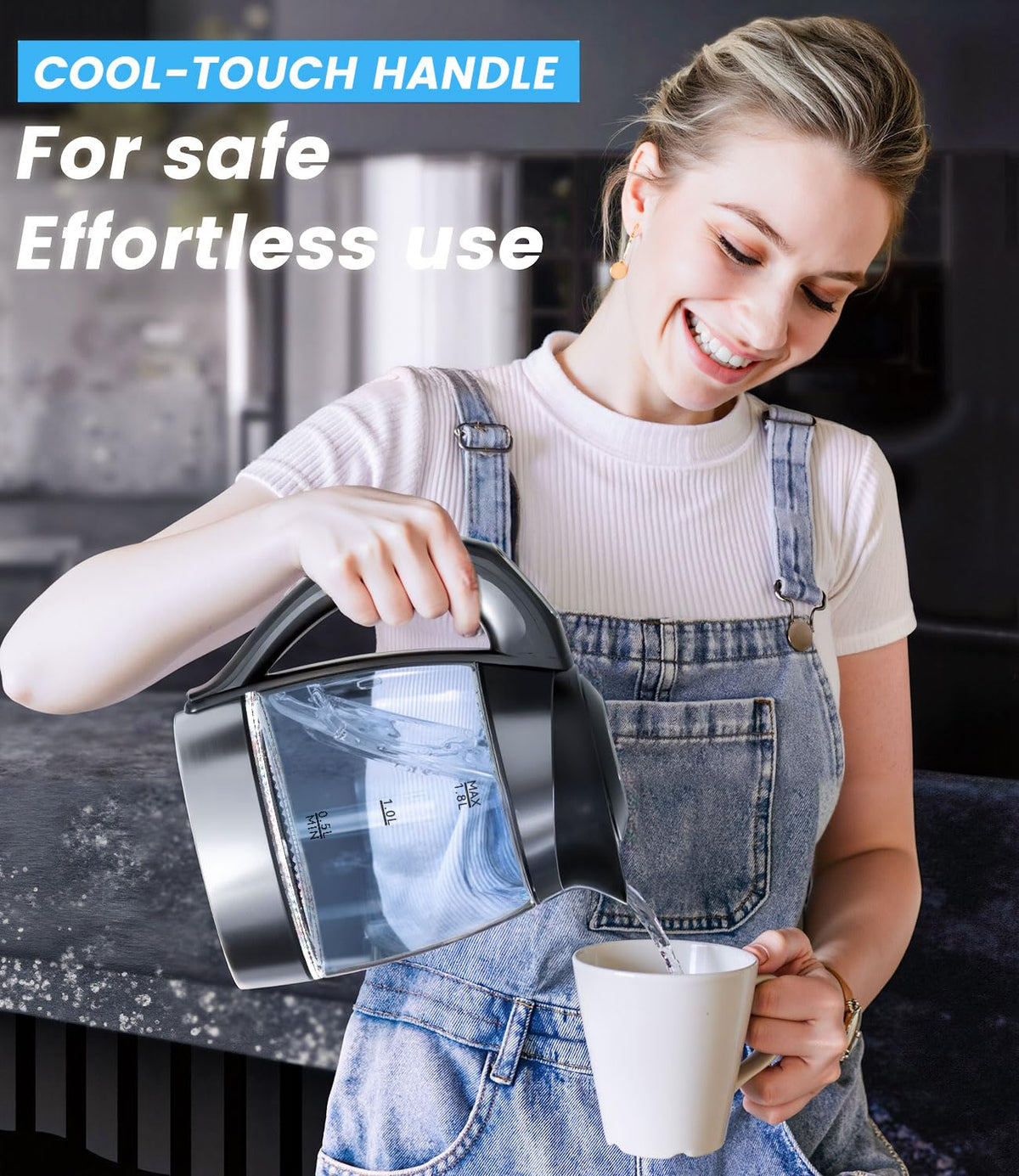 1.8L Glass Electric Kettle with Temperature Control
