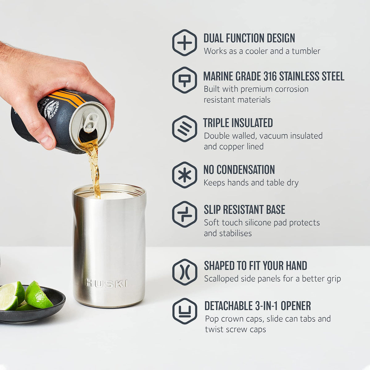 Huski Beer Cooler 2.0 – Triple Insulated Stubby Holder
