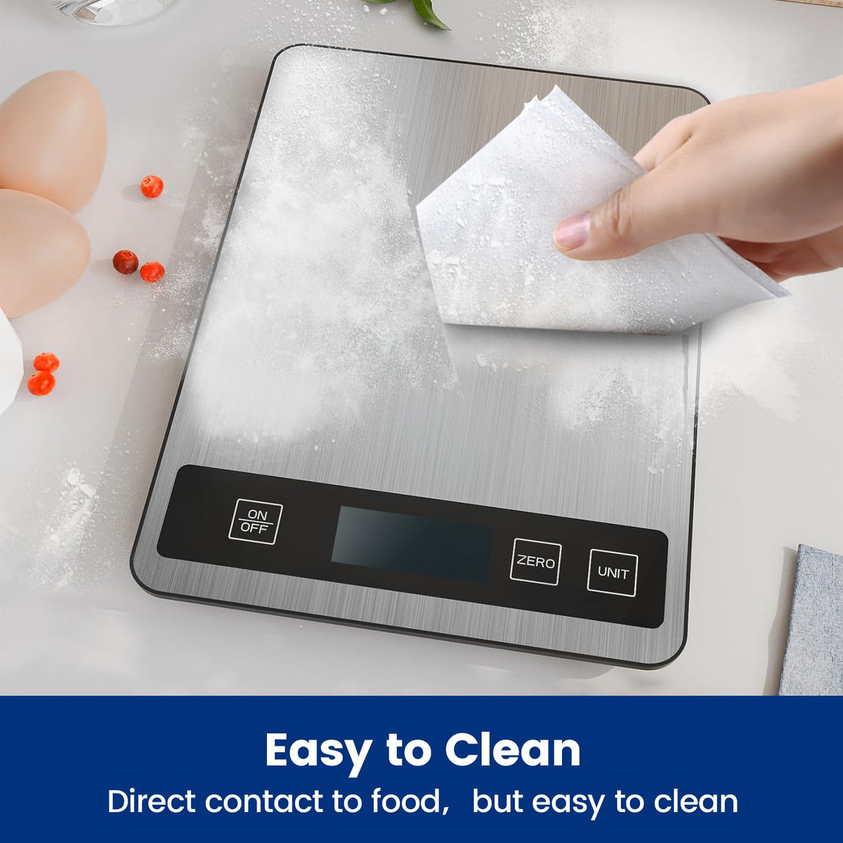 Rechargeable Digital Kitchen Scale – 15 kg / 1 g