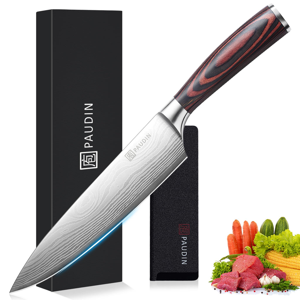 PAUDIN High-Carbon Kitchen Knives – Chef, Santoku, Bread & More