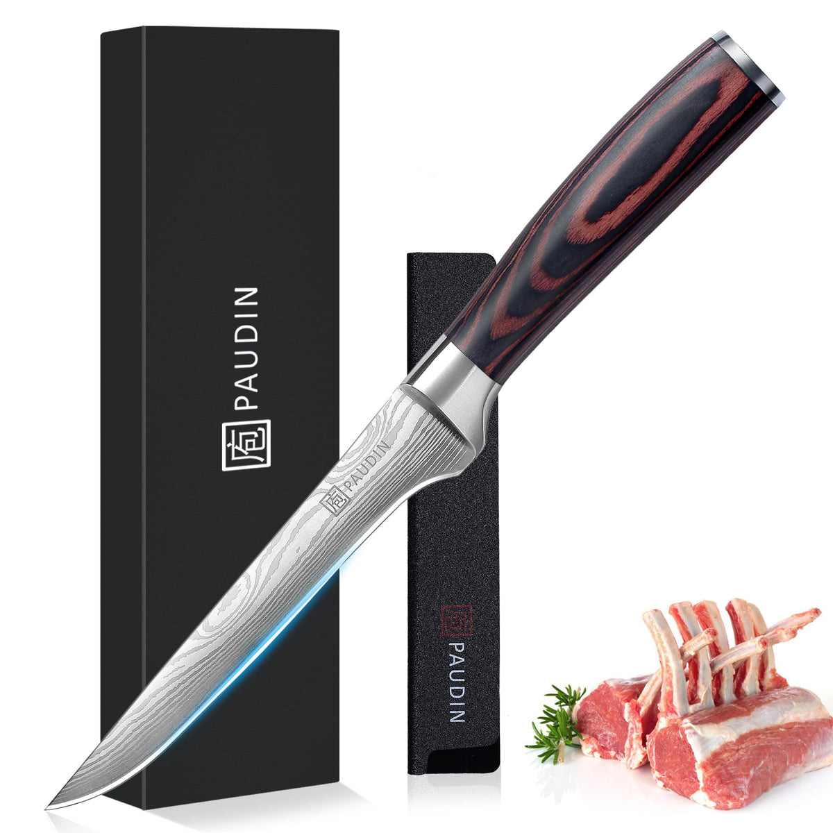 PAUDIN High-Carbon Kitchen Knives – Chef, Santoku, Bread & More