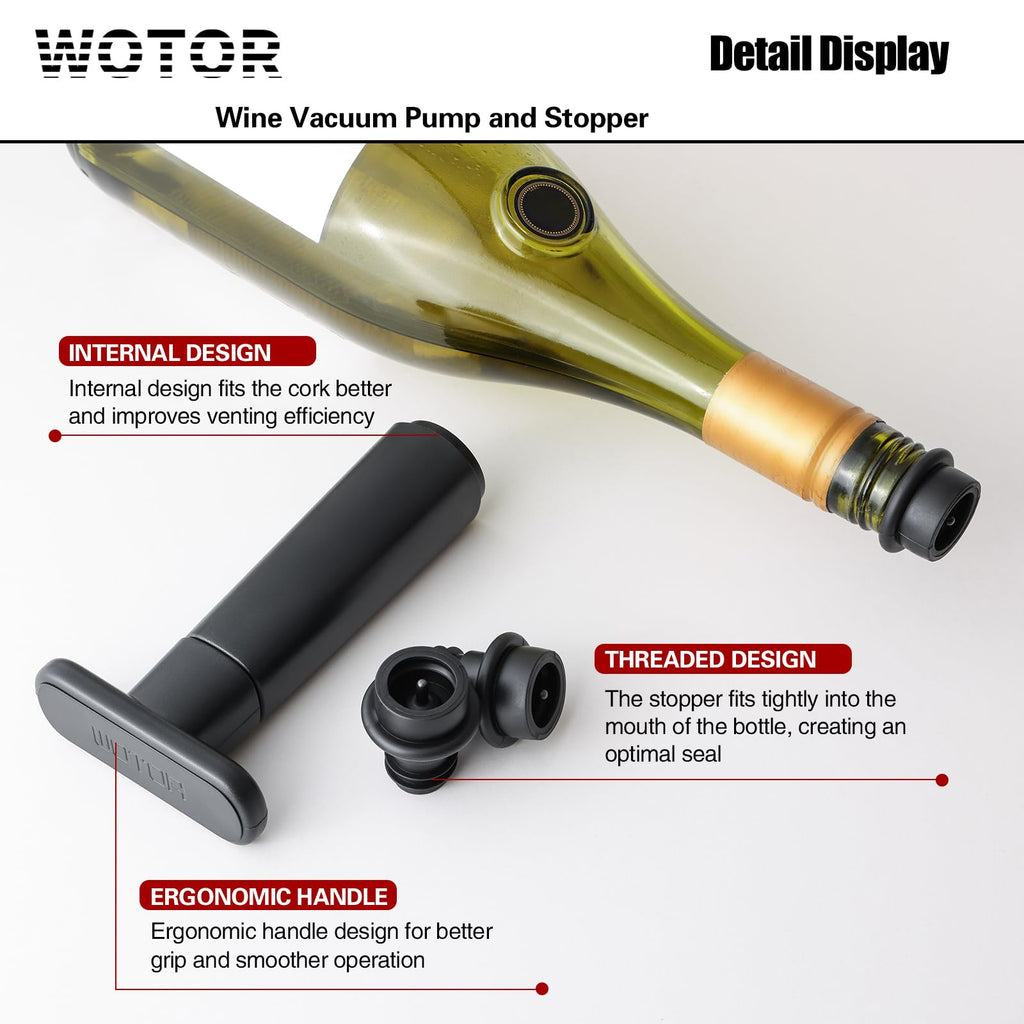 Wine Saver Vacuum Pump with 4 Stoppers