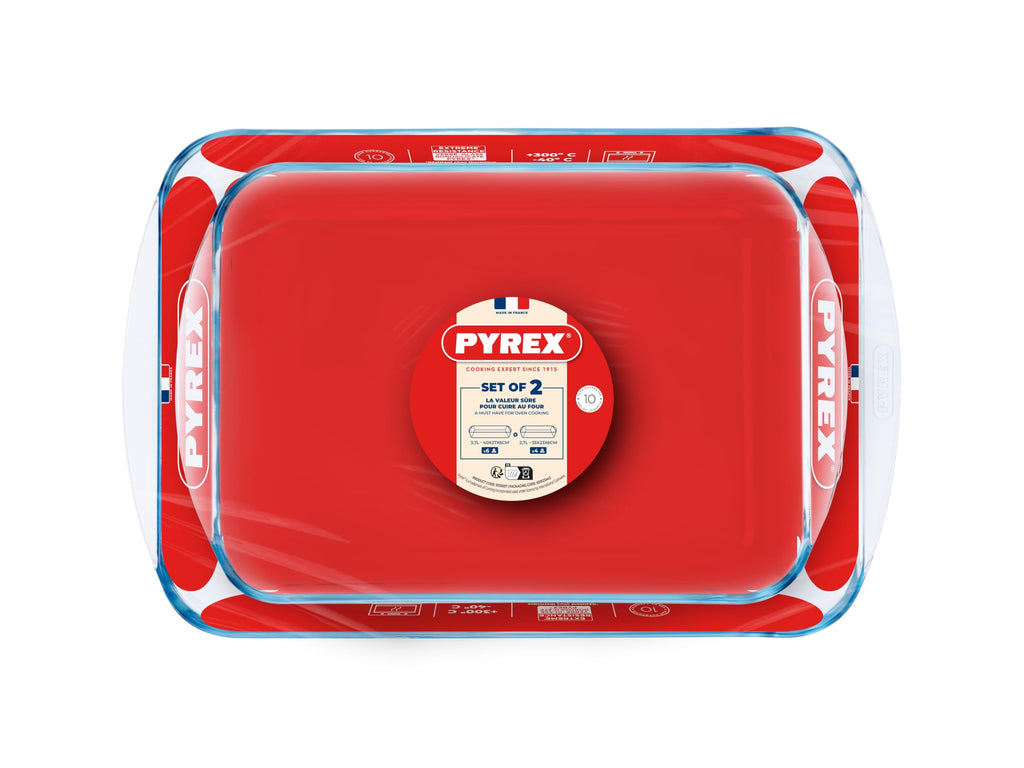 Pyrex Glass Roasting Dish Set – 2 Piece