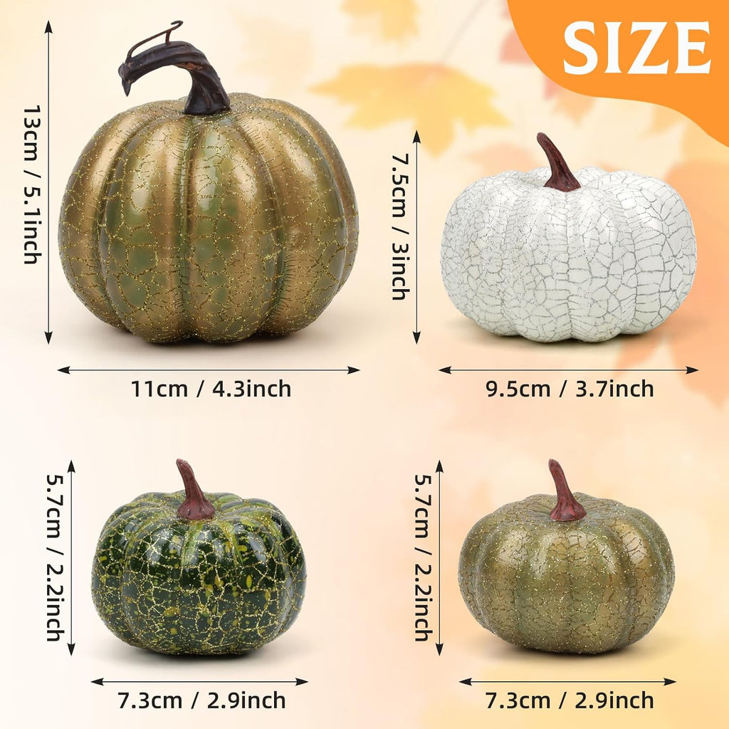 Artificial Foam Pumpkins – 8 Piece Assorted Set – view 2