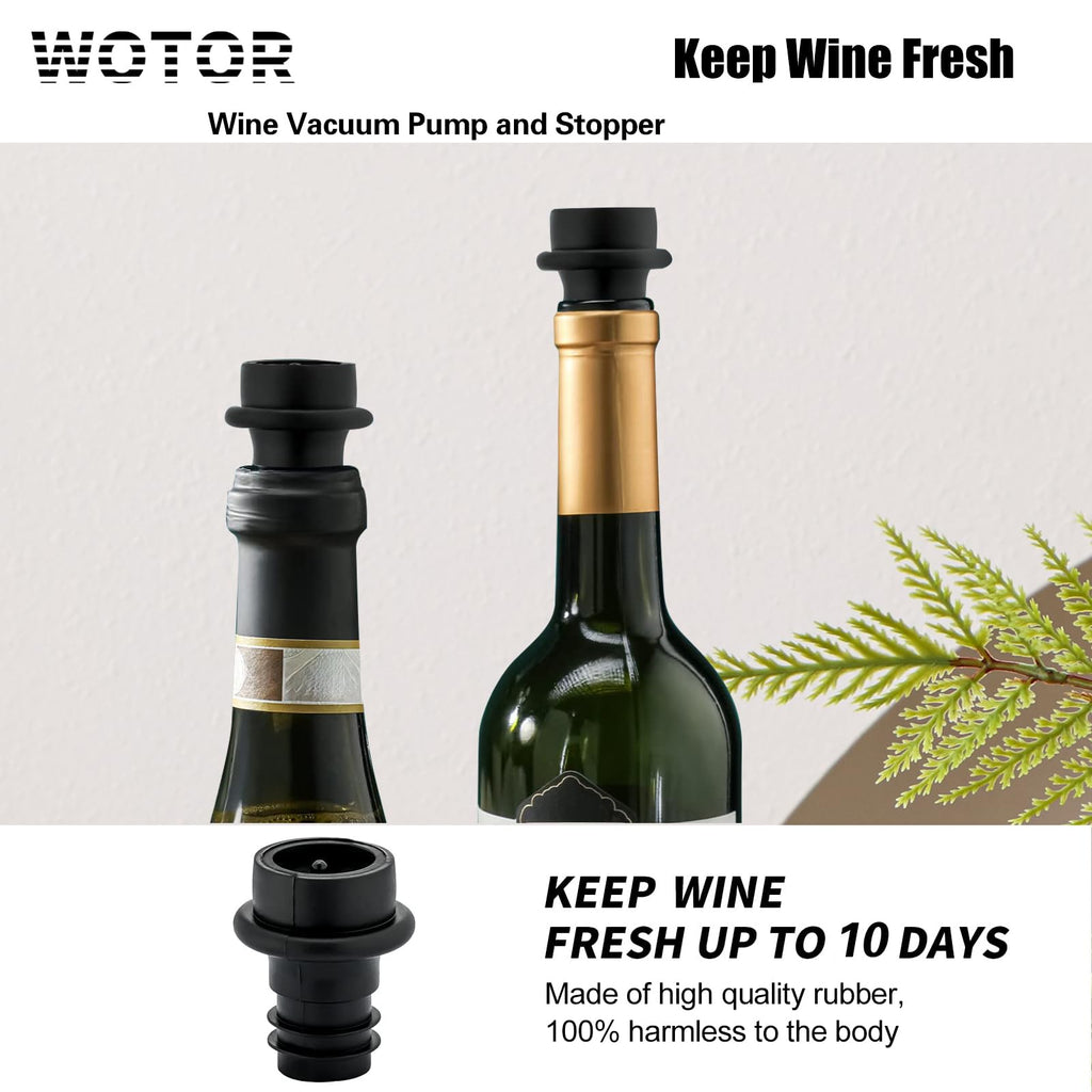 Wine Saver Vacuum Pump with 4 Stoppers