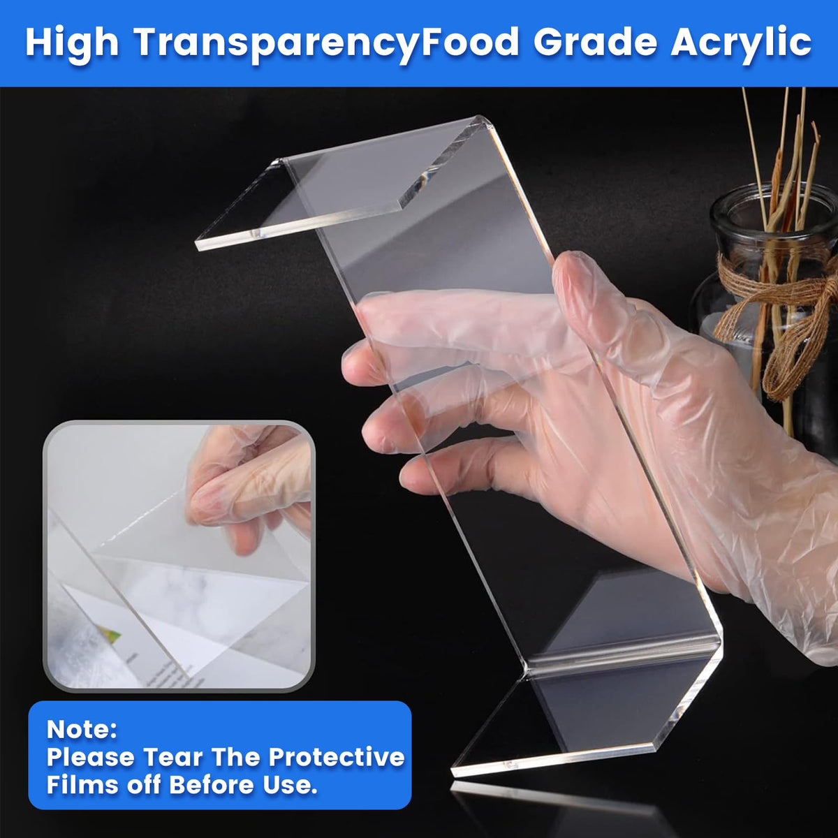 Clear Acrylic Display Risers – Set of 4