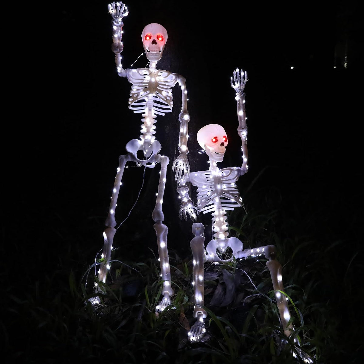 Light-Up Skeletons – 2 Pack 90 cm Outdoor Halloween Decoration – view 6