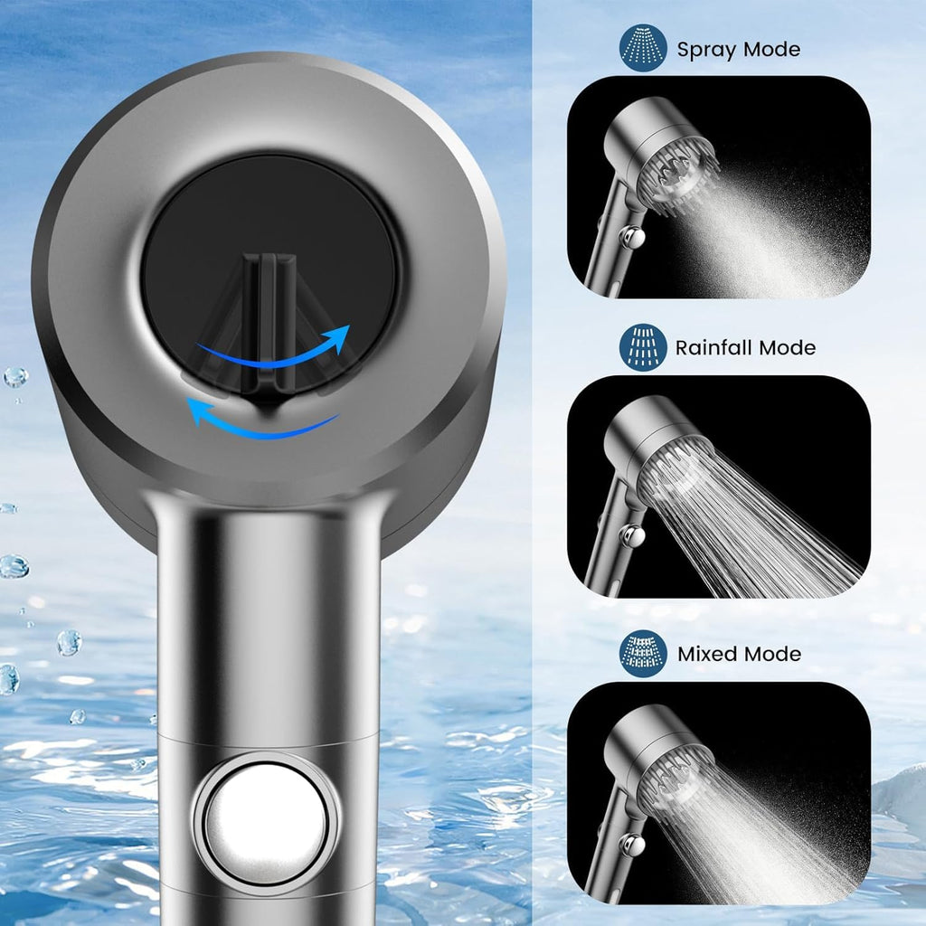 Filtered Handheld Shower Head with Scalp Massager