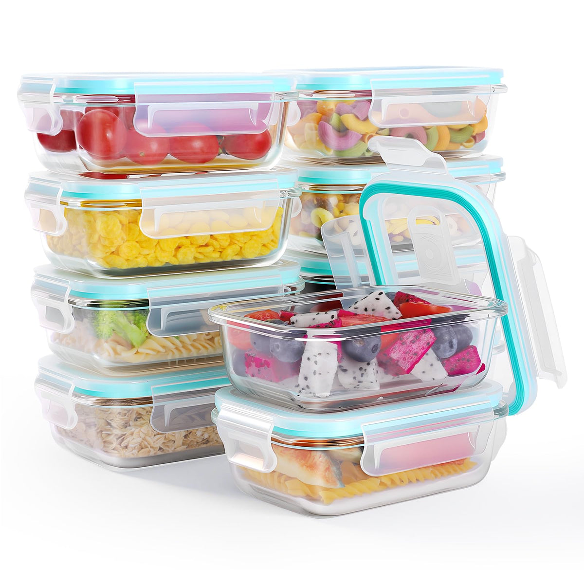 Airtight Glass Meal Prep Containers – 10 Pack