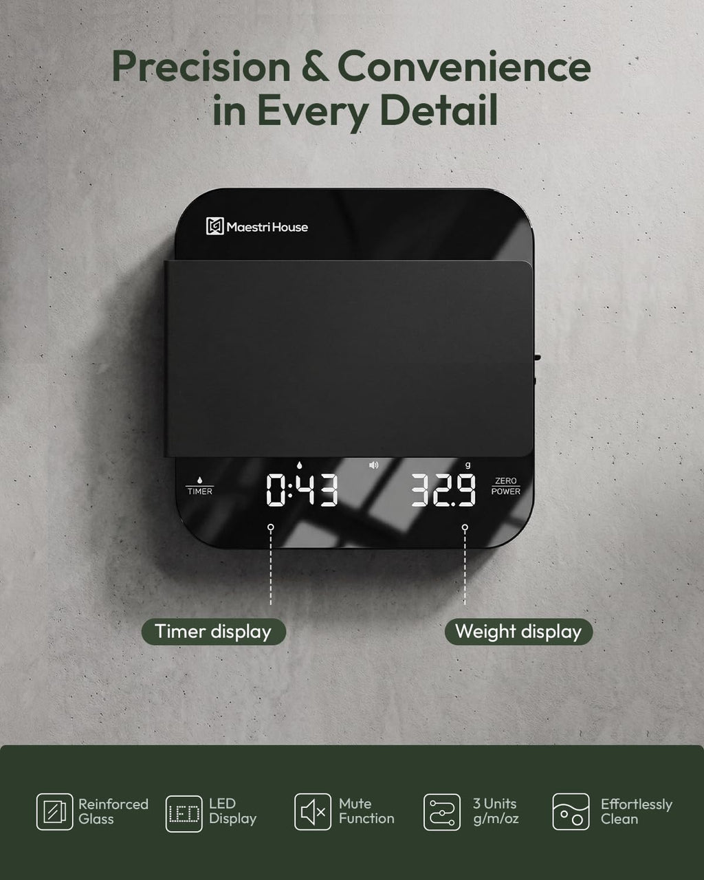 Espresso Coffee Scale with Timer – 0.1 g