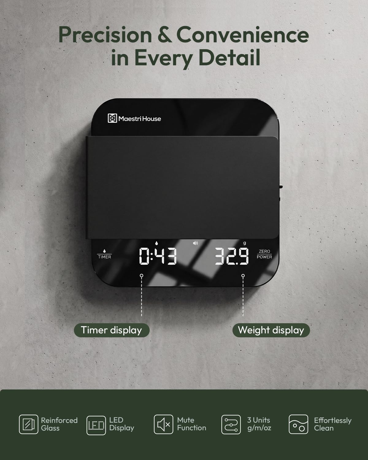 Espresso Coffee Scale with Timer – 0.1 g