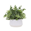 Artificial Eucalyptus Plant in White Pot