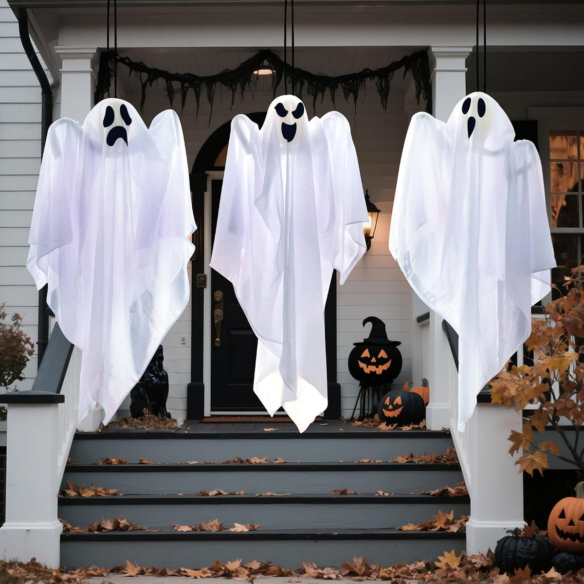 Hanging Flying Ghosts – 3 Pack Halloween Decorations – view 8