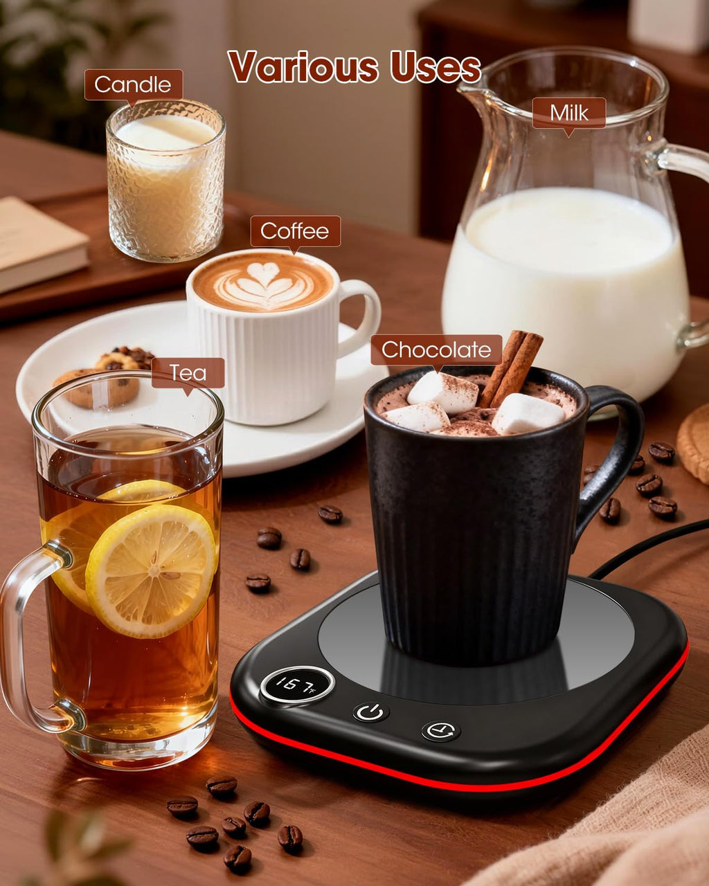Electric Coffee Mug Warmer with Auto Shut-Off