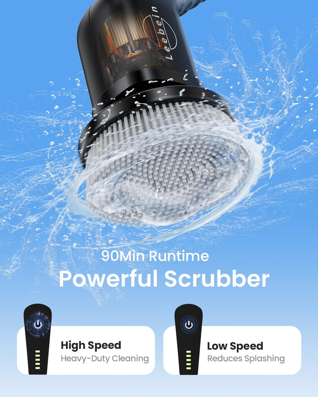 Cordless Electric Spin Scrubber with 8 Brush Heads