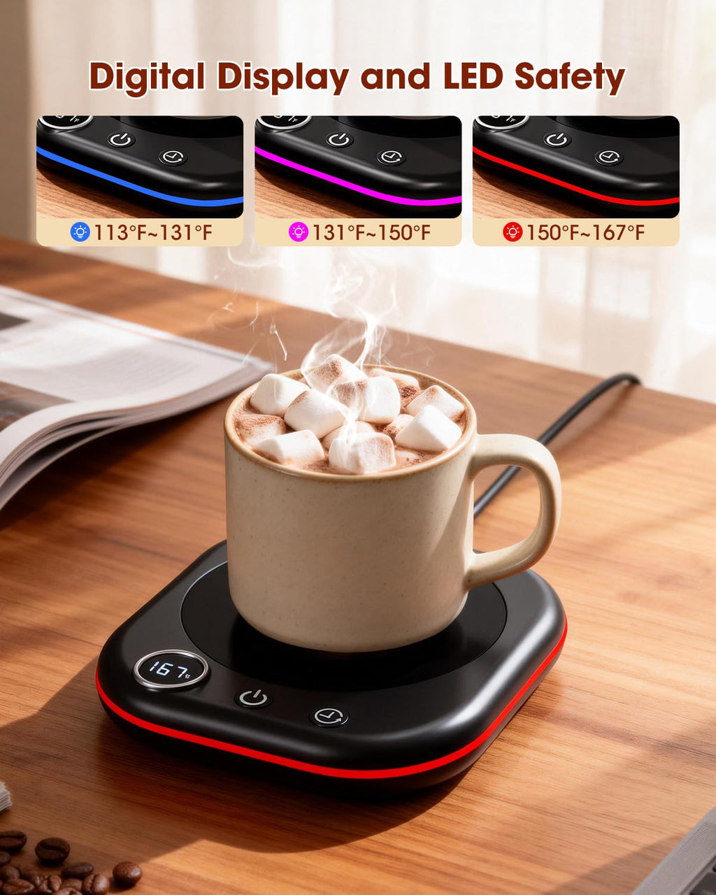 Electric Coffee Mug Warmer with Auto Shut-Off