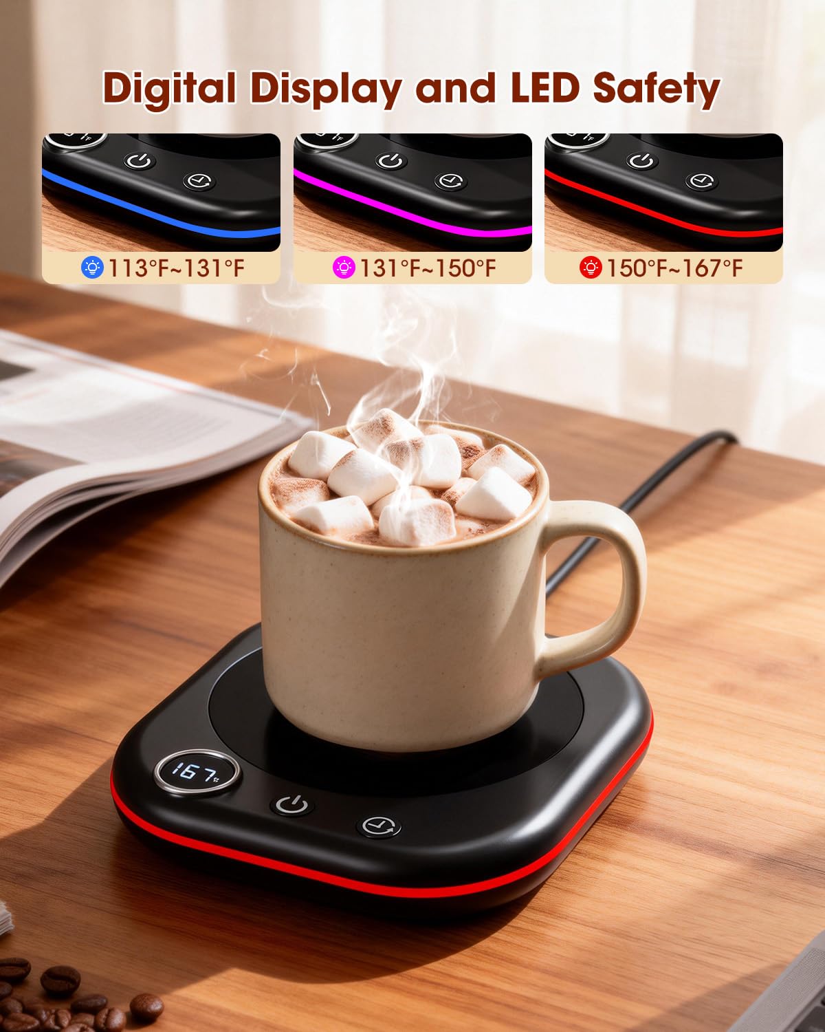 Electric Coffee Mug Warmer with Auto Shut-Off