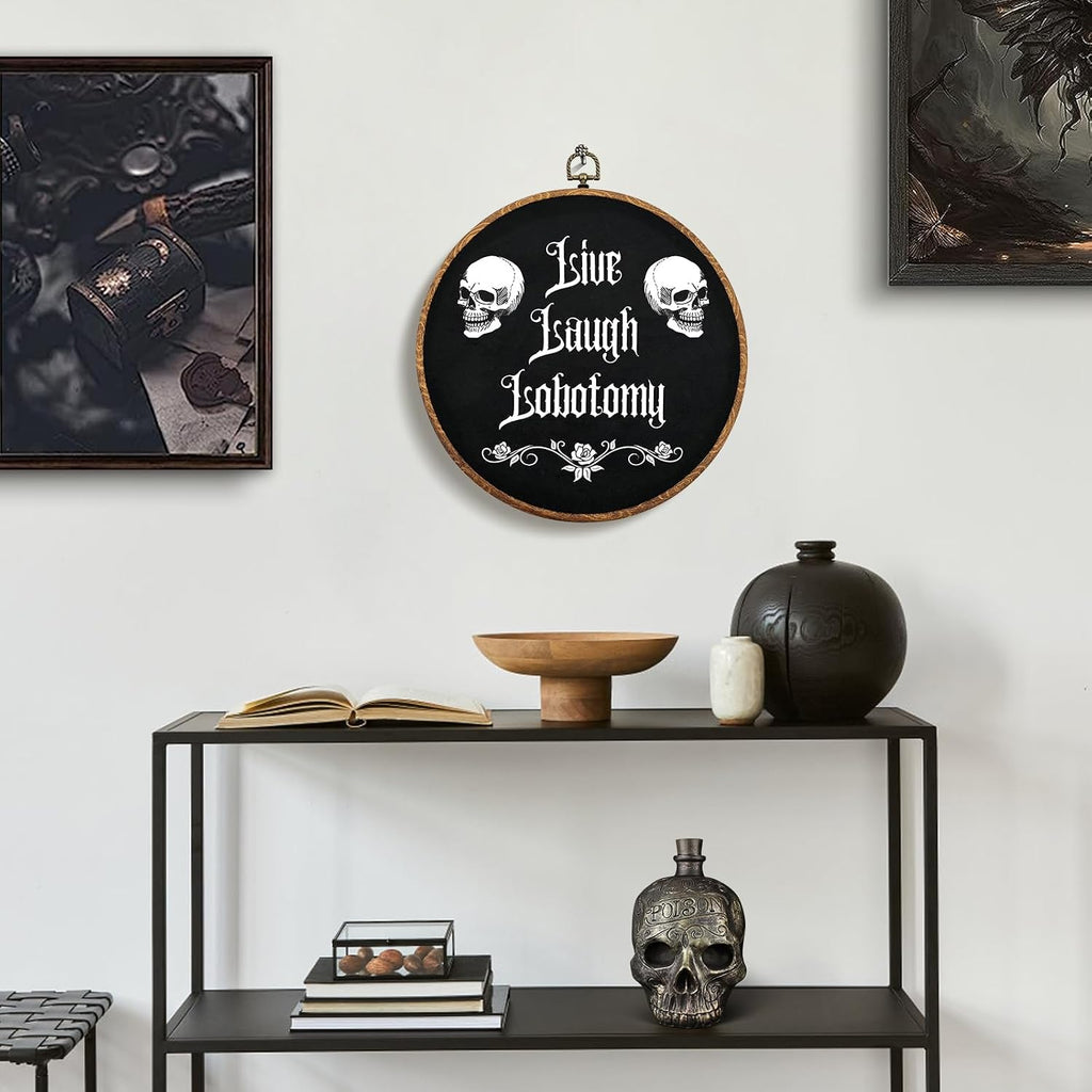 Funny Gothic Wall Sign – Skull Home Decor – view 5