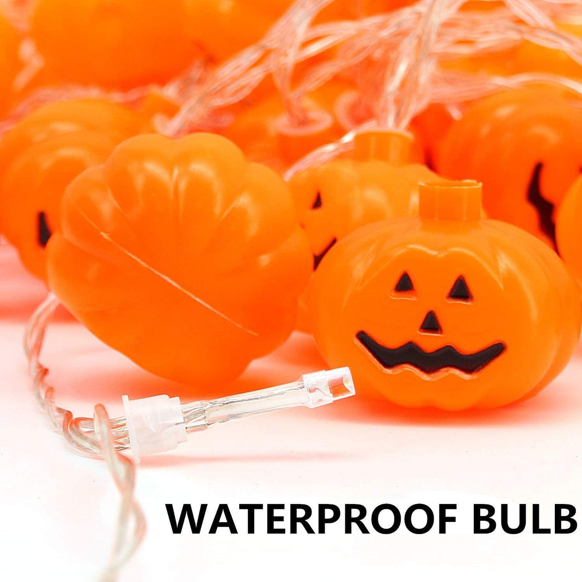 Pumpkin String Lights – 20 LED Battery Halloween Lights – view 7