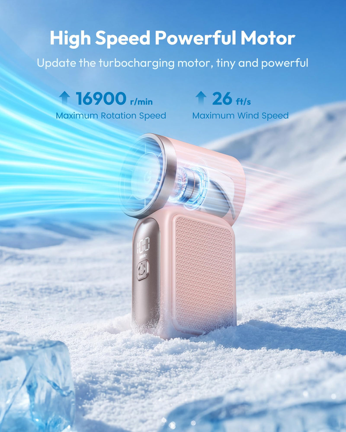Mini Handheld Fan – 16,900 RPM, Rechargeable