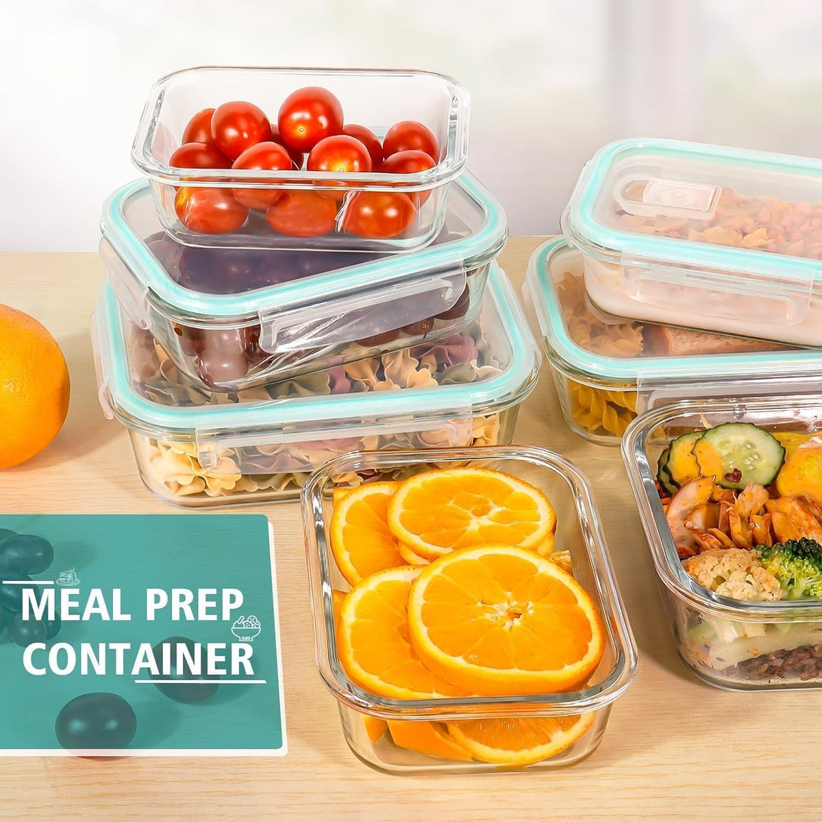 Airtight Glass Meal Prep Containers – 10 Pack