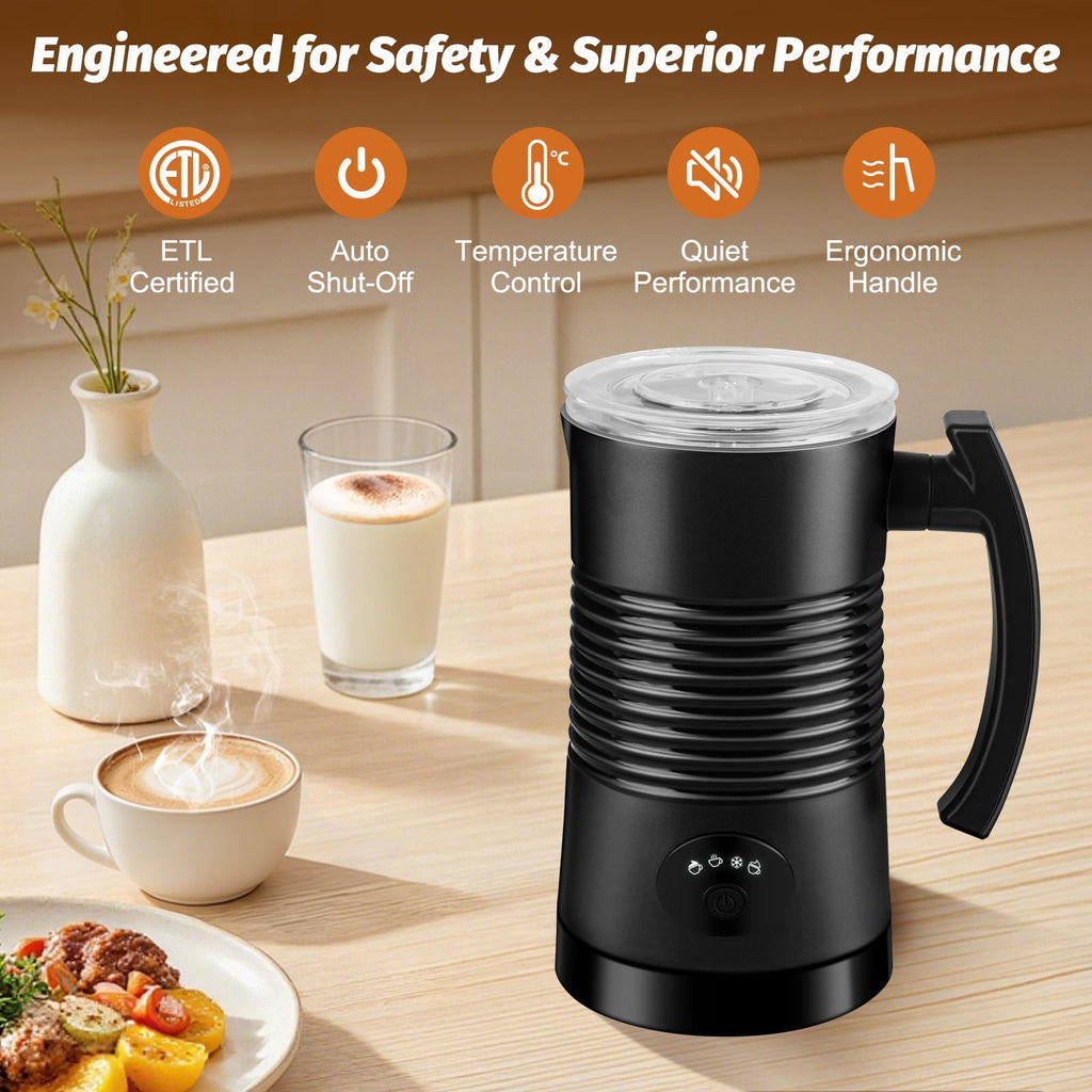 4-in-1 Electric Milk Frother & Warmer – 350 ml