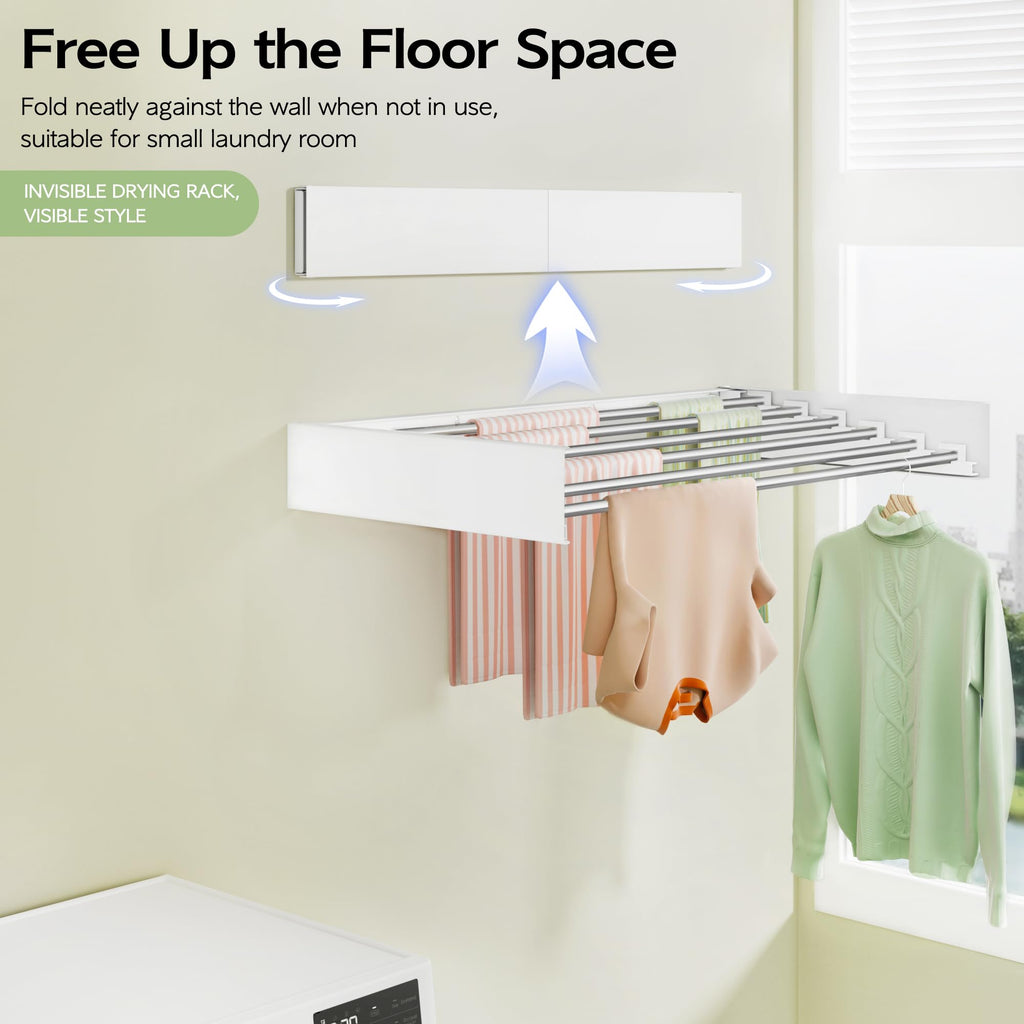 Wall-Mounted Folding Clothes Drying Rack