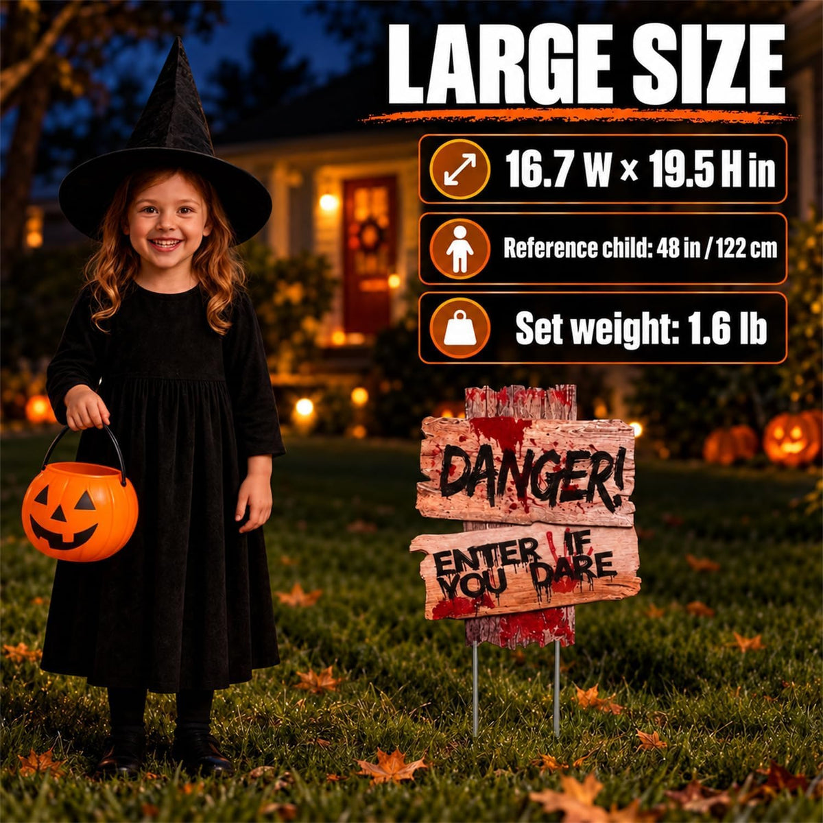 Halloween Yard Signs with Stakes – 3 Pack – view 2