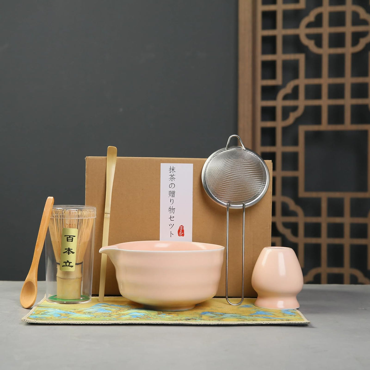 6-Piece Matcha Tea Set with Bamboo Whisk & Bowl
