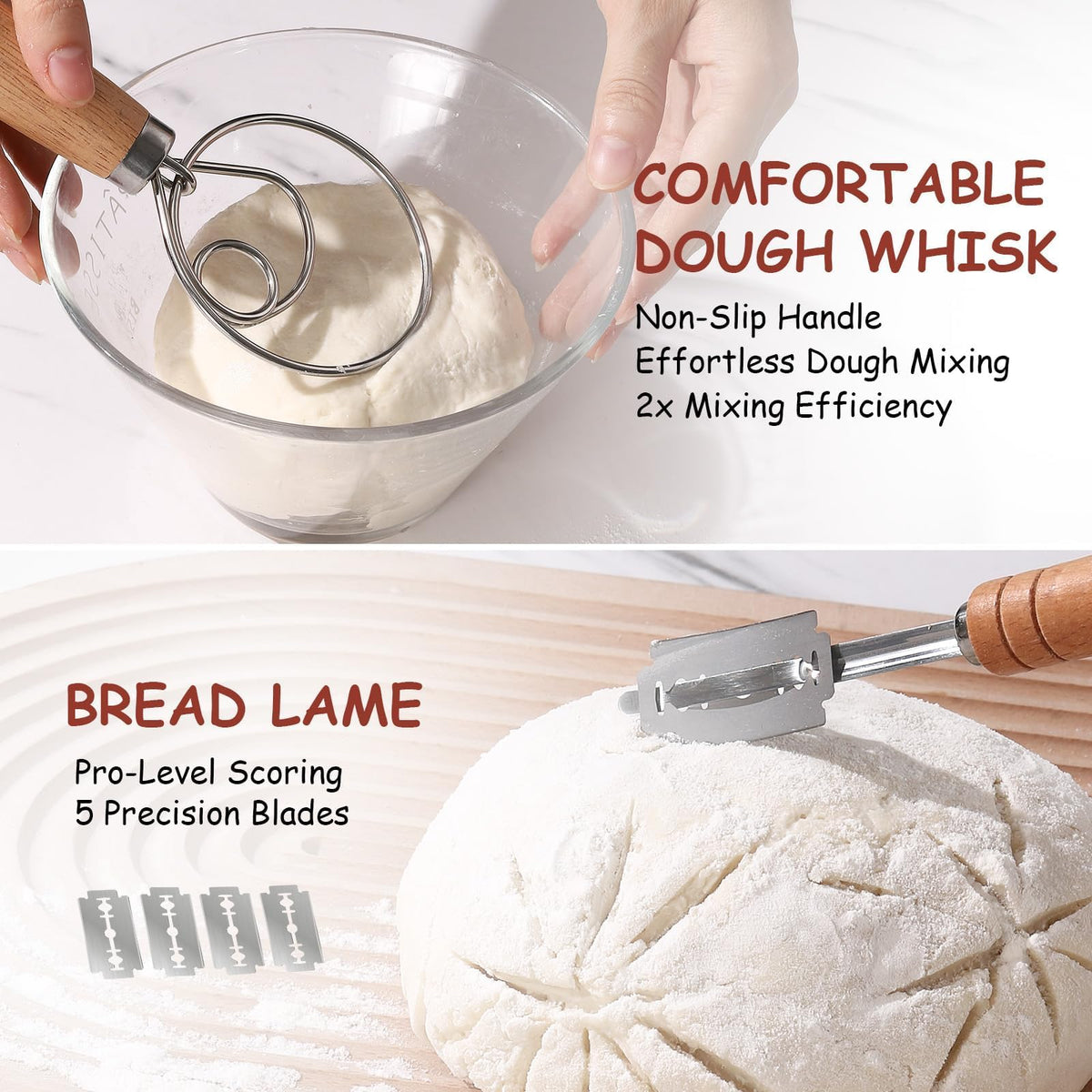 Sourdough Bread Kit – Round & Oval Banneton Baskets