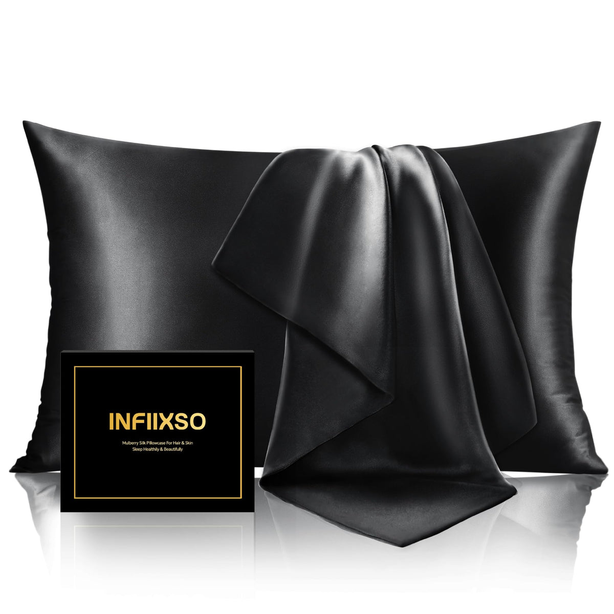 Mulberry Silk Pillowcases with Zip – 2 Pack