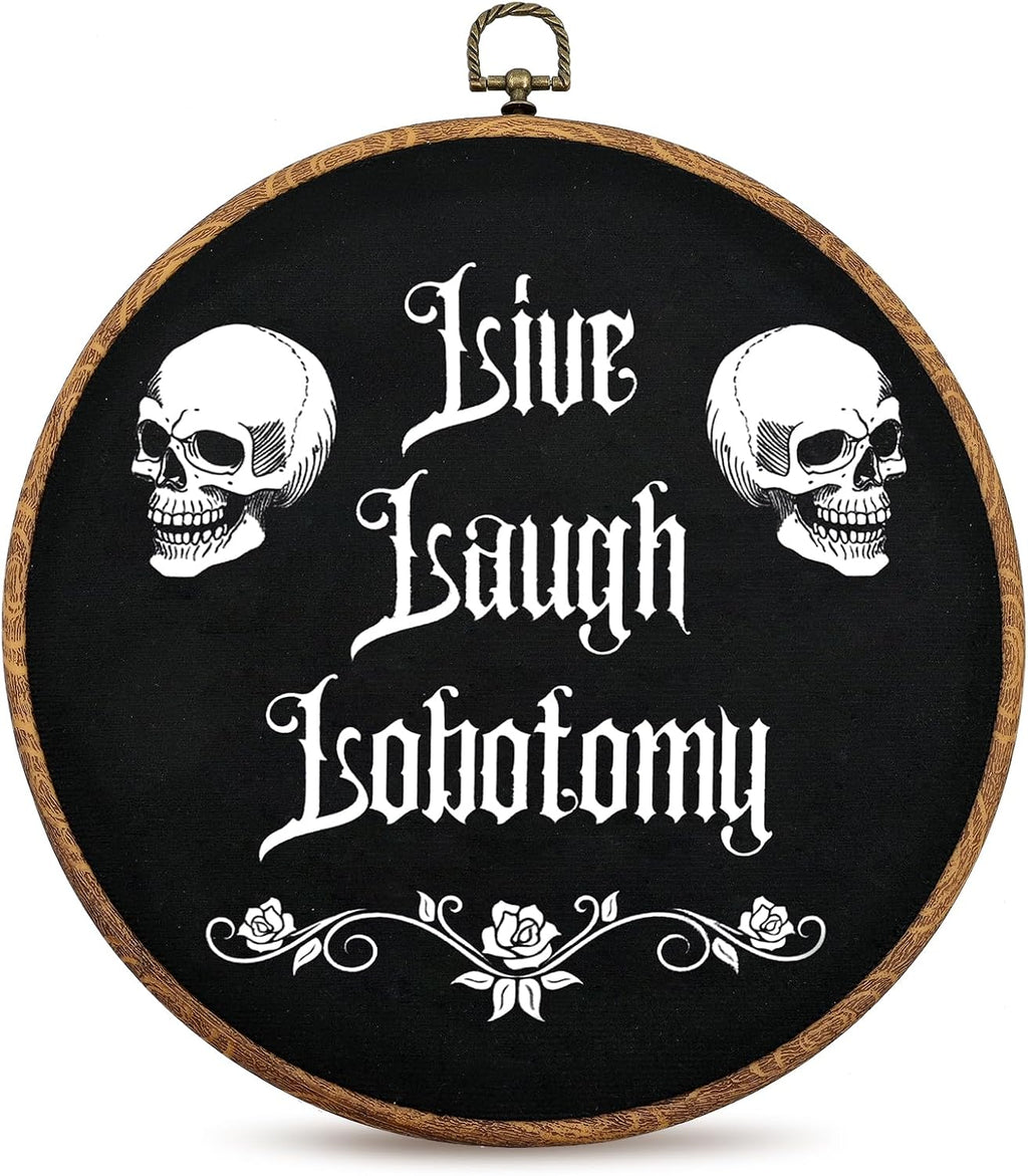 Funny Gothic Wall Sign – Skull Home Decor