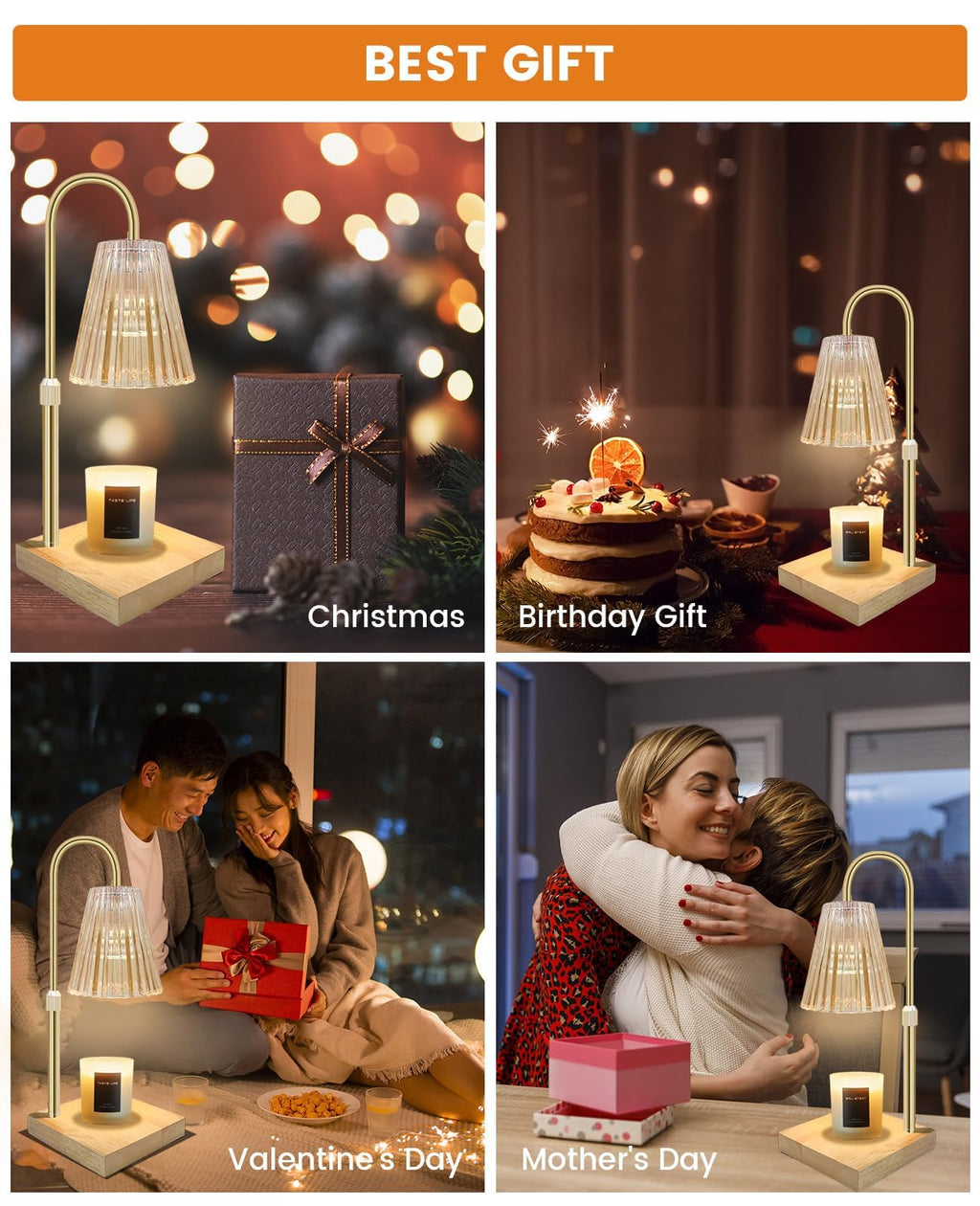 Candle Warmer Lamp with Timer & Dimmer