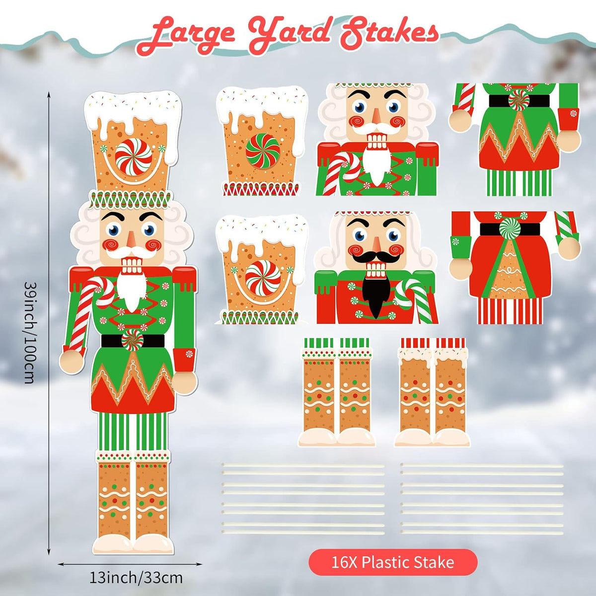 Nutcracker Christmas Yard Signs – 2 Pack, 99 cm – view 2