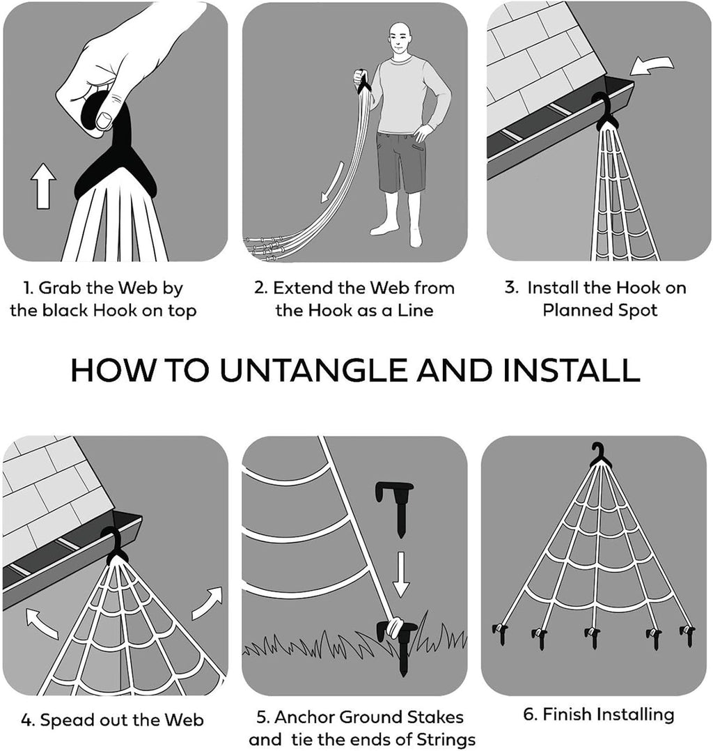 Giant Spider Web Set with 1.5 m Spider – view 7