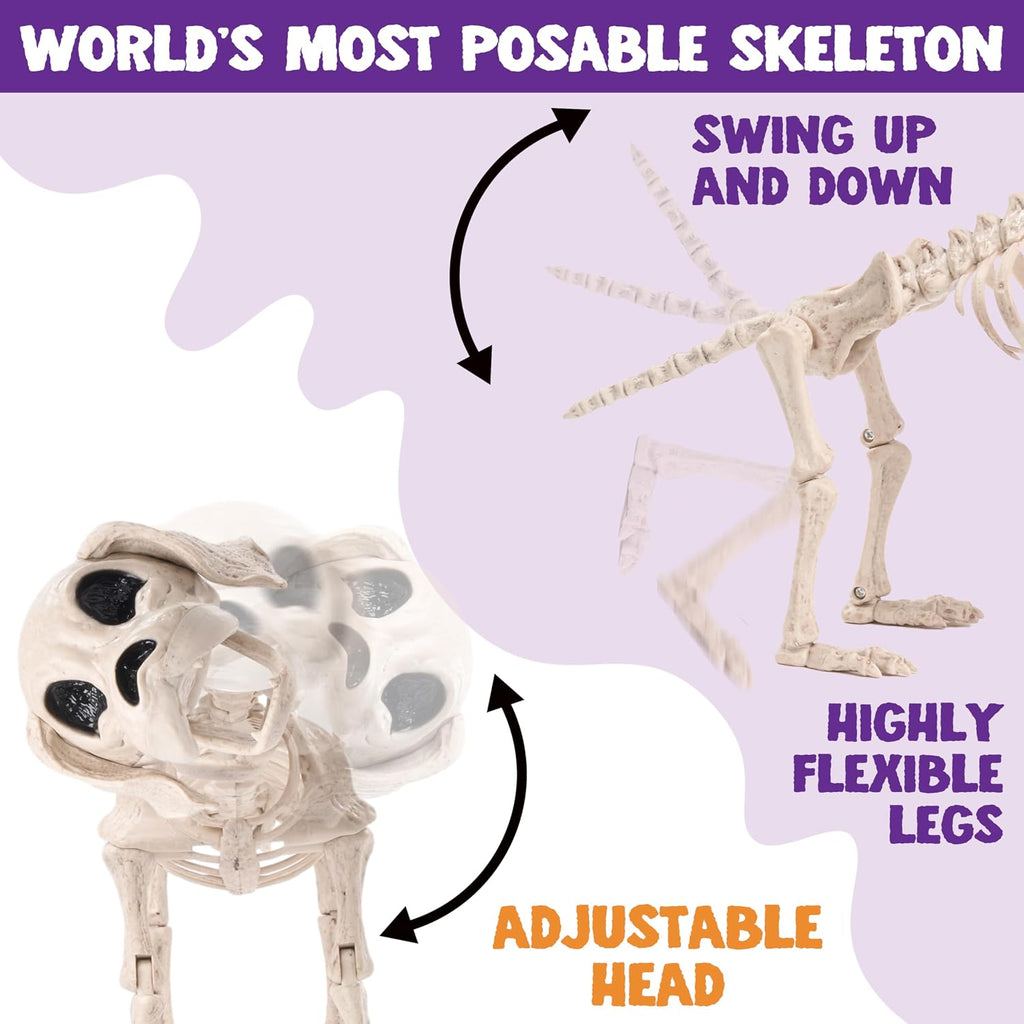 Poseable Dog Skeleton – Halloween Decoration – view 2