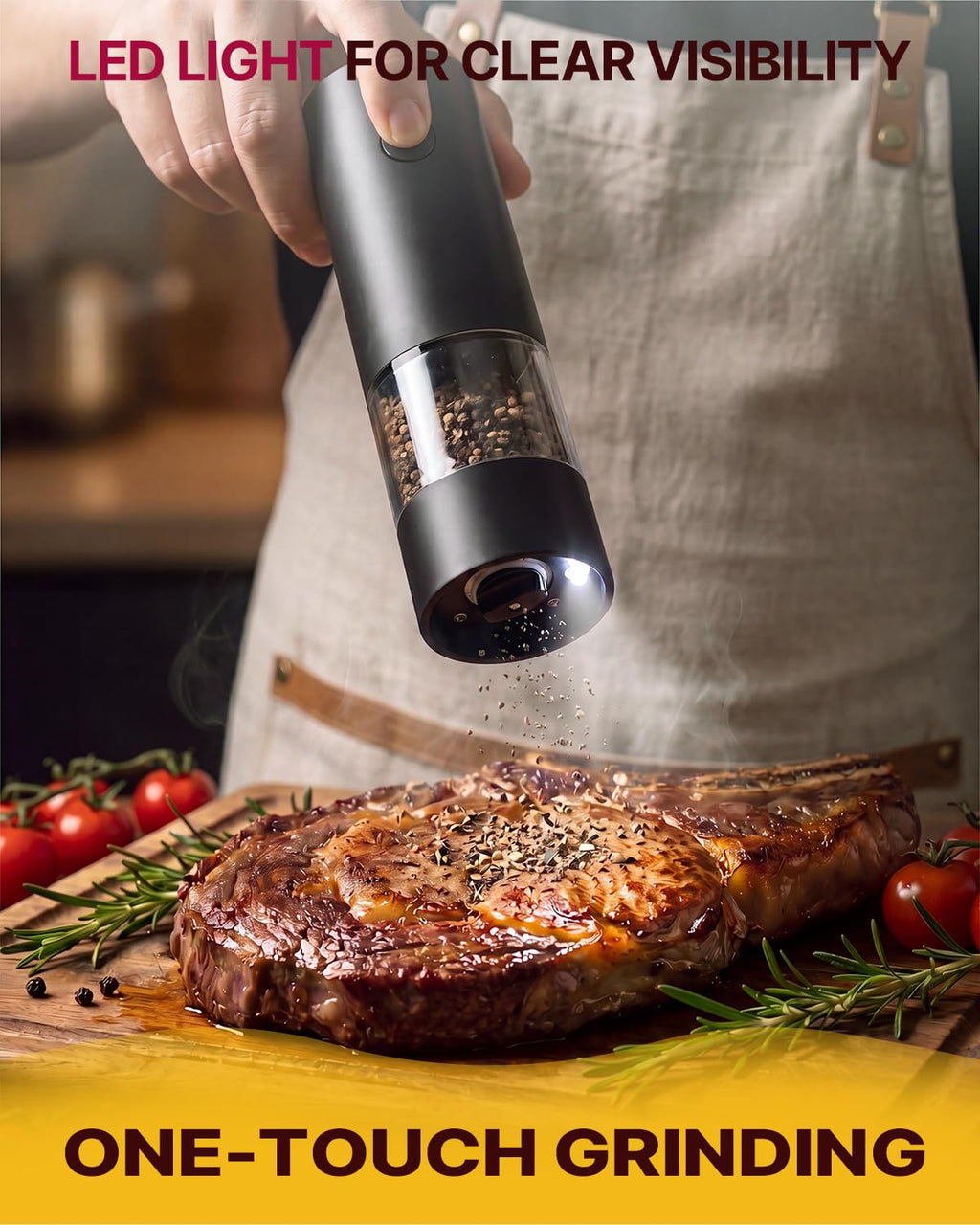 Rechargeable Electric Salt & Pepper Grinder Set