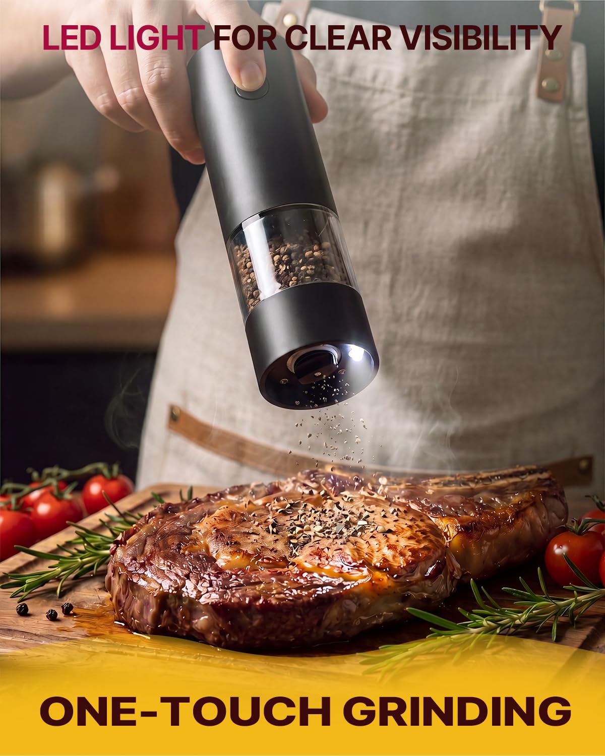 Rechargeable Electric Salt & Pepper Grinder Set