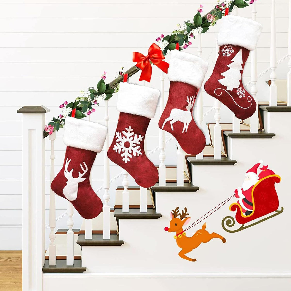 Christmas Stockings – Classic & Gnome Designs, 46 cm – view 3