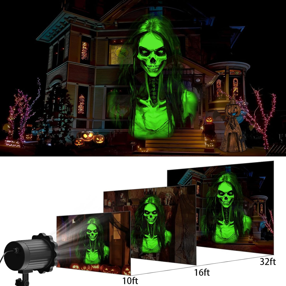 Ghost & Skull Halloween Projector Light – view 6