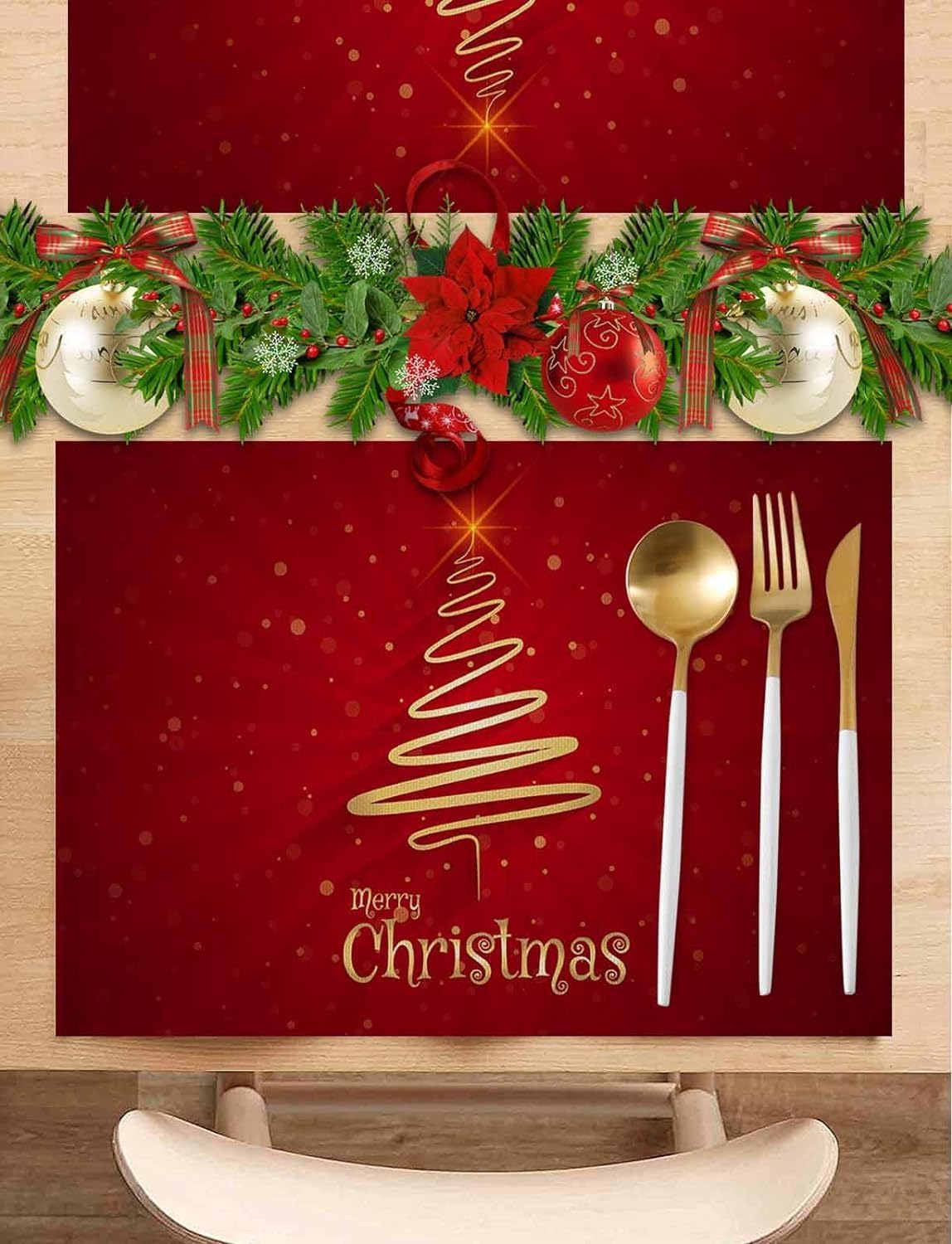 Merry Christmas Tree Placemats – Set of 6 – view 2