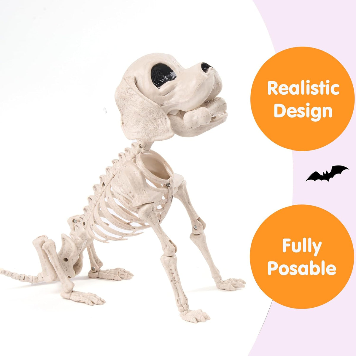 Poseable Dog Skeleton – Halloween Decoration – view 7