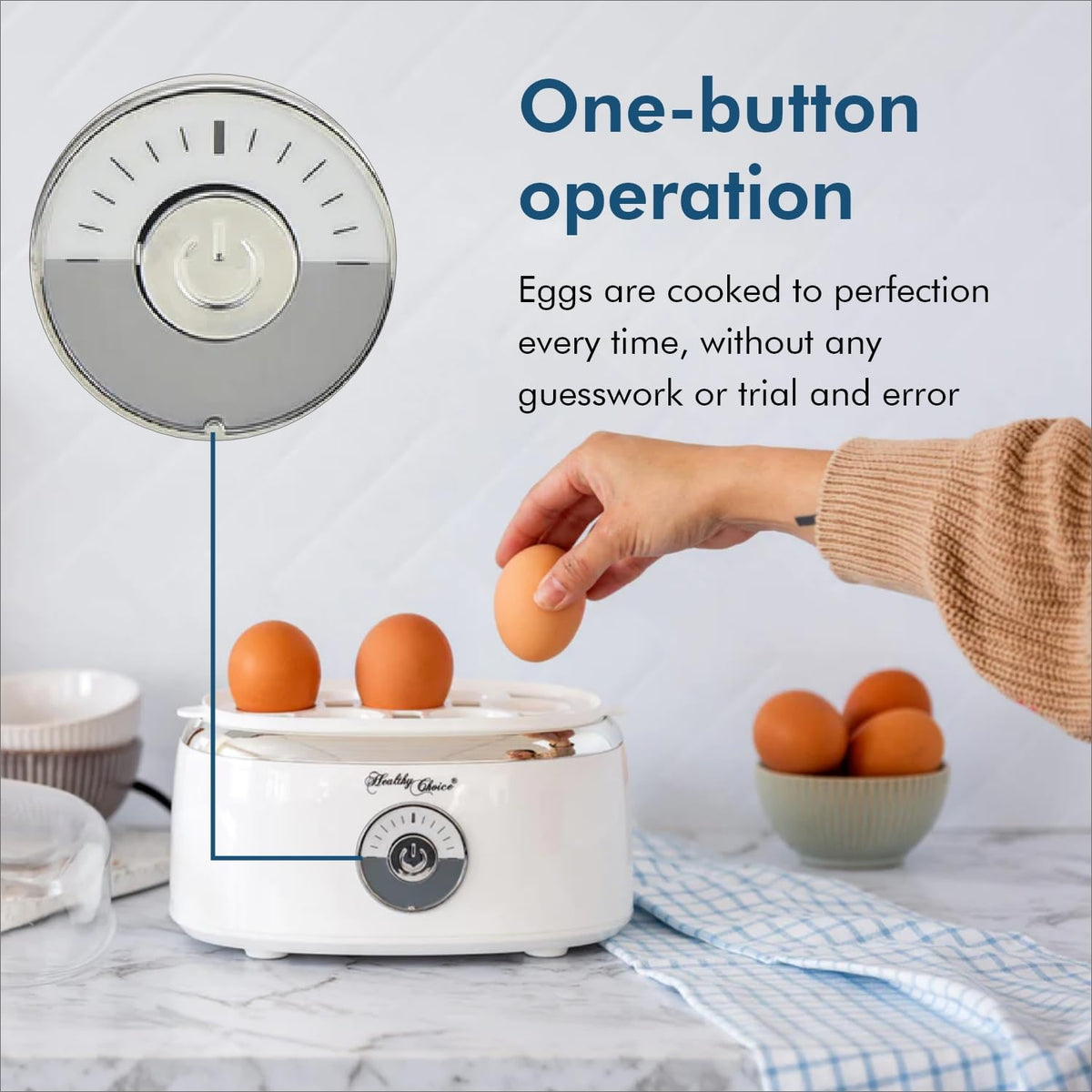Healthy Choice Electric Egg Cooker – 7 Eggs