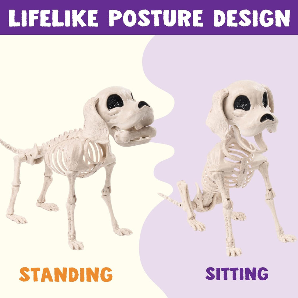 Poseable Dog Skeleton – Halloween Decoration – view 6