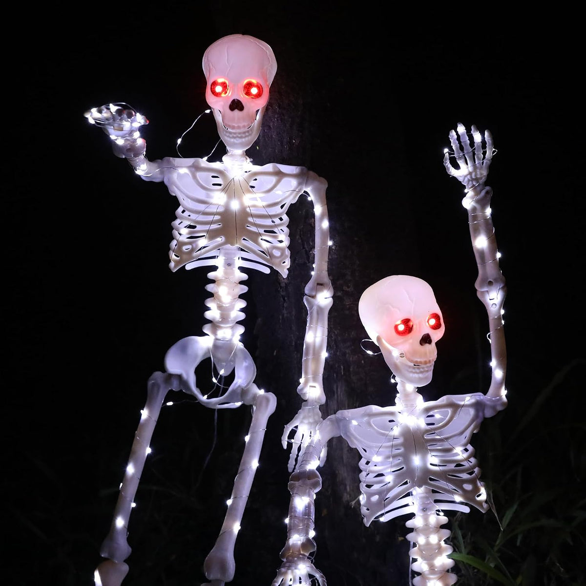Light-Up Skeletons – 2 Pack 90 cm Outdoor Halloween Decoration – view 8